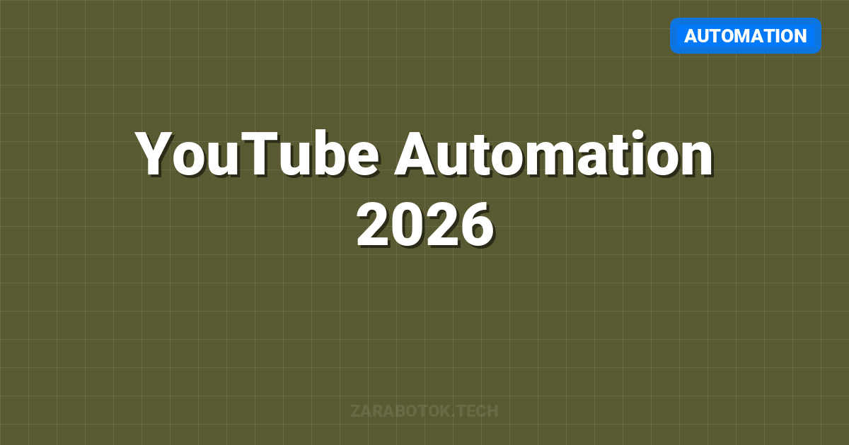 YouTube Automation 2026: Как делать $10,000/мес на безликих каналах (Полный гайд)