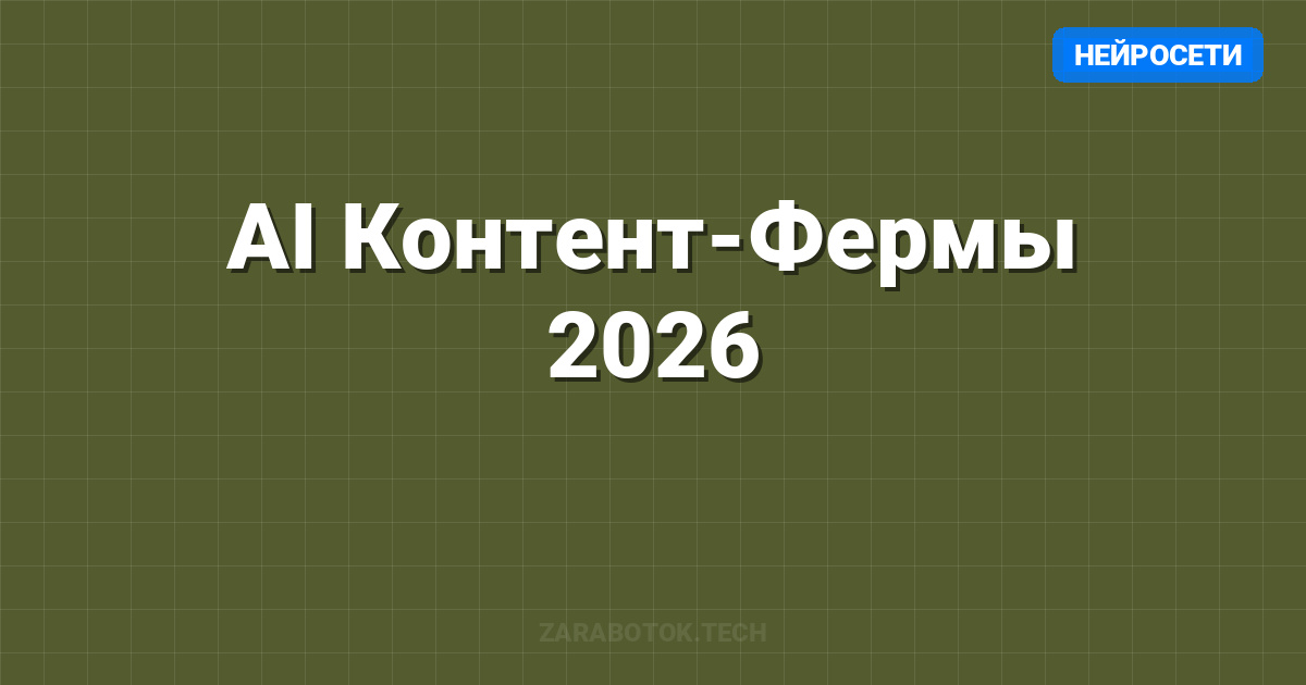 AI Контент-Фермы 2026: Промышленный протокол заработка (Полный Гайд)