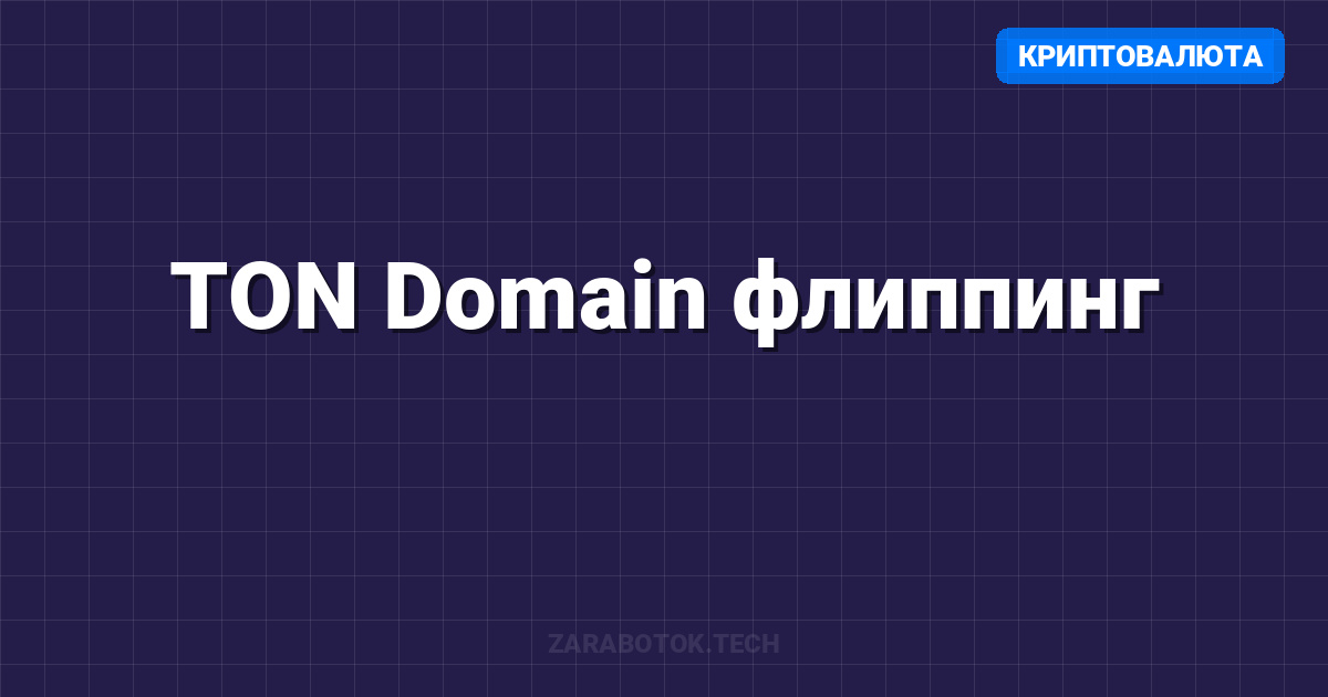 TON Domain флиппинг