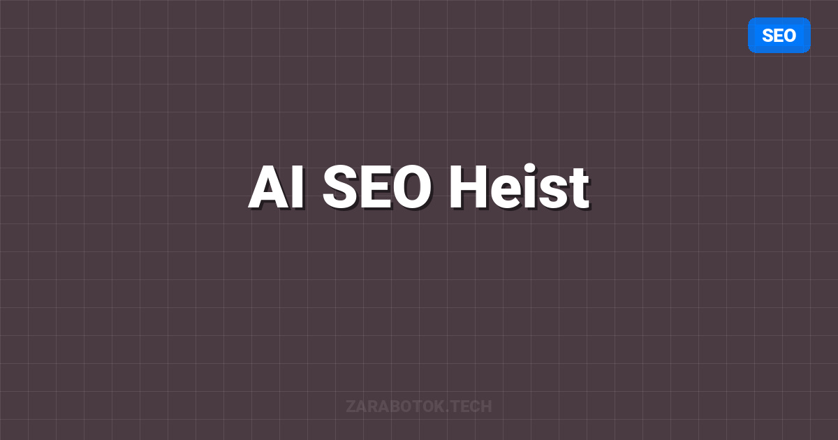 AI SEO Heist: Генерация 1000 статей, которые ранжируются