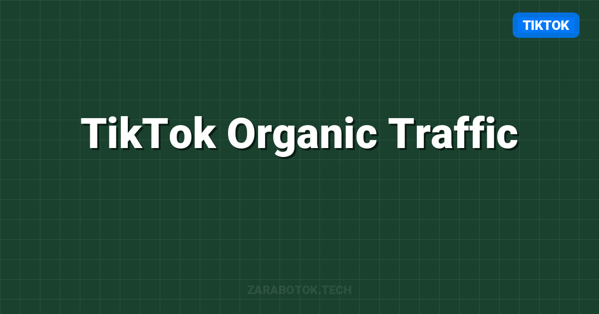 TikTok Organic Traffic: Как получить 1M просмотров на крипто-оффер в 2025